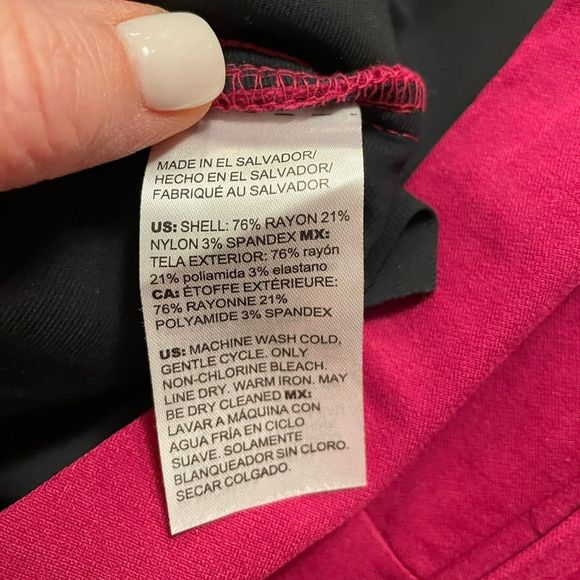 Chico's Ankle Pants Bridgette Slim Orchid Flower Size 14 - Picture 5 of 10